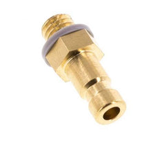 Brass DN 2.7 (Micro) Air Coupling Plug M5 Male [2 Pieces]