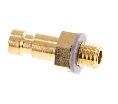 Brass DN 2.7 (Micro) Air Coupling Plug M5 Male [2 Pieces]