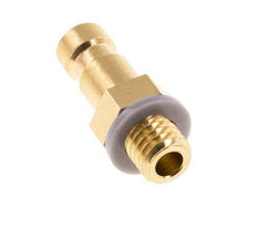 Brass DN 2.7 (Micro) Air Coupling Plug M5 Male [2 Pieces]