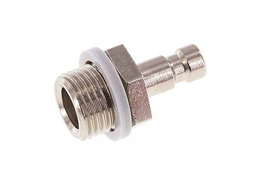 Nickel-plated Brass DN 2.7 (Micro) Air Coupling Plug G 1/8 inch Male [2 Pieces]