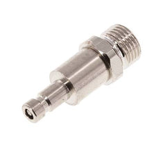 Nickel-plated Brass DN 2.7 (Micro) Air Coupling Plug G 1/8 inch Male Double Shut-Off