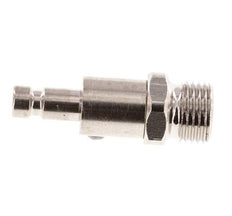 Nickel-plated Brass DN 2.7 (Micro) Air Coupling Plug G 1/8 inch Male Double Shut-Off
