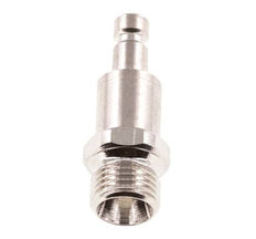 Nickel-plated Brass DN 2.7 (Micro) Air Coupling Plug G 1/8 inch Male Double Shut-Off