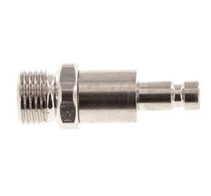 Nickel-plated Brass DN 2.7 (Micro) Air Coupling Plug G 1/8 inch Male Double Shut-Off