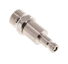 Nickel-plated Brass DN 2.7 (Micro) Air Coupling Plug G 1/8 inch Male Double Shut-Off