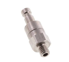 Stainless steel DN 2.7 (Micro) Air Coupling Plug M5 Male Double Shut-Off