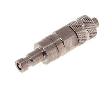 Stainless steel DN 2.7 (Micro) Air Coupling Plug 4x6 mm Union Nut Double Shut-Off