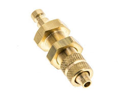 Brass DN 2.7 (Micro) Air Coupling Plug 4x6 mm Union Nut Bulkhead