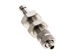 Nickel-plated Brass DN 2.7 (Micro) Air Coupling Plug 3x4.3 mm Union Nut Bulkhead Double Shut-Off