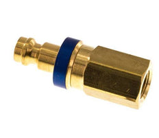 Brass DN 5 Blue Air Coupling Plug G 1/8 inch Female Double Shut-Off