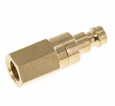 Brass DN 5 Air Coupling Plug G 1/8 inch Female Double Shut-Off