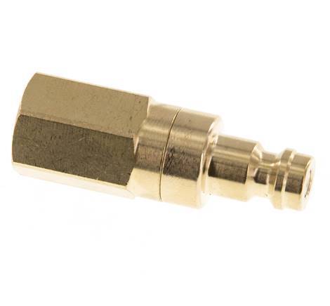 Brass DN 5 Air Coupling Plug G 1/8 inch Female Double Shut-Off