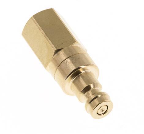 Brass DN 5 Air Coupling Plug G 1/8 inch Female Double Shut-Off