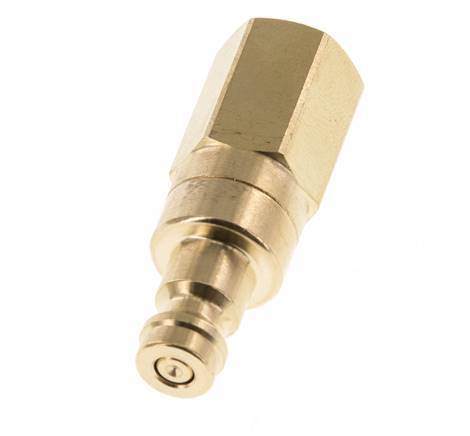 Brass DN 5 Air Coupling Plug G 1/8 inch Female Double Shut-Off