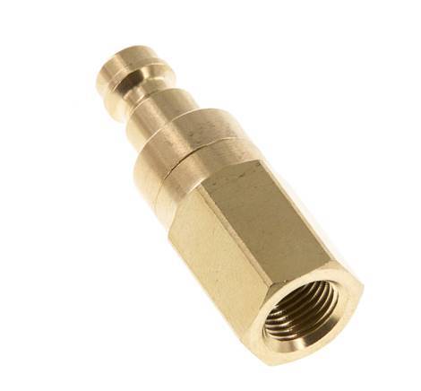 Brass DN 5 Air Coupling Plug G 1/8 inch Female Double Shut-Off