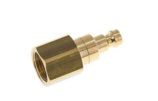 Brass DN 5 Air Coupling Plug G 3/8 inch Female Double Shut-Off