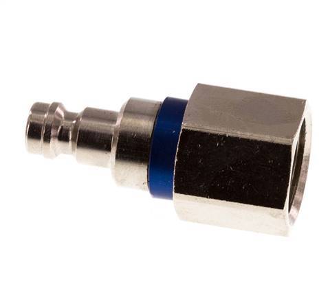 Nickel-plated Brass DN 5 Blue Air Coupling Plug G 3/8 inch Female Double Shut-Off