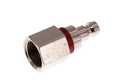 Nickel-plated Brass DN 5 Red Air Coupling Plug G 3/8 inch Female Double Shut-Off