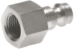Nickel-plated Brass DN 5 Air Coupling Plug G 3/8 inch Female Double Shut-Off