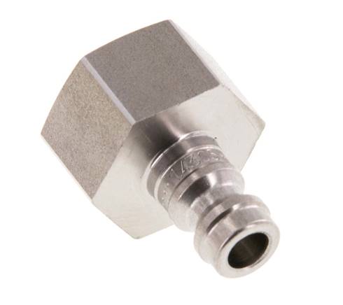 Stainless steel DN 5 Red Air Coupling Plug G 3/8 inch Female Double Shut-Off