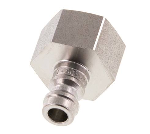 Stainless steel DN 5 Blue Air Coupling Plug G 3/8 inch Female Double Shut-Off