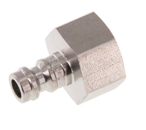 Stainless steel DN 5 Red Air Coupling Plug G 3/8 inch Female Double Shut-Off