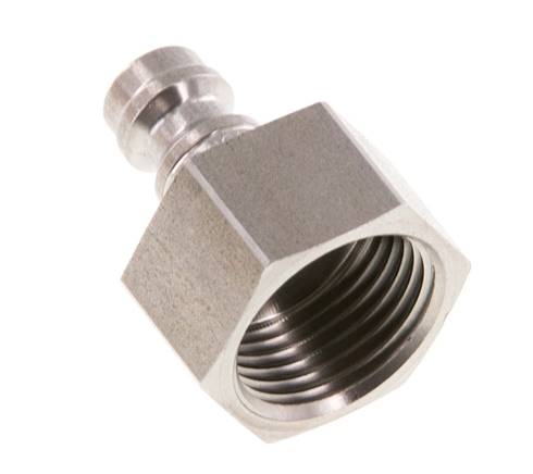 Stainless steel DN 5 Red Air Coupling Plug G 3/8 inch Female Double Shut-Off