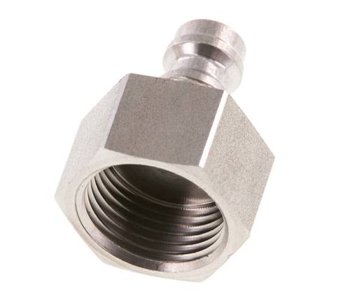 Stainless steel DN 5 Red Air Coupling Plug G 3/8 inch Female Double Shut-Off