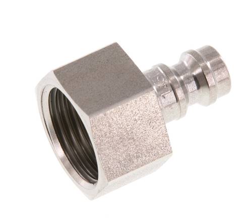 Stainless steel DN 5 Red Air Coupling Plug G 3/8 inch Female Double Shut-Off