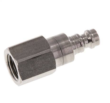 Stainless steel DN 5 Air Coupling Plug G 1/4 inch Female Double Shut-Off