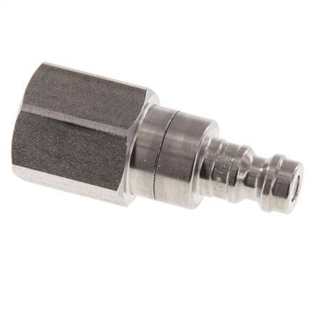 Stainless steel DN 5 Air Coupling Plug G 1/4 inch Female Double Shut-Off