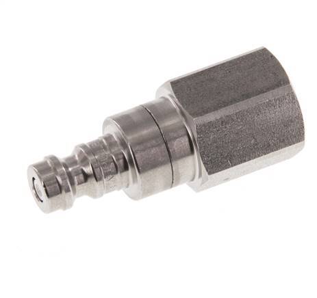 Stainless steel DN 5 Air Coupling Plug G 1/4 inch Female Double Shut-Off