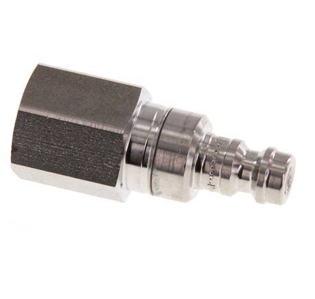 Stainless Steel 316L DN 5 Air Coupling Plug G 1/4 inch Female Double Shut-Off