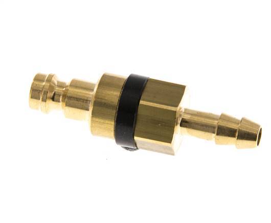 Brass DN 5 Black Air Coupling Plug 6 mm Hose Pillar