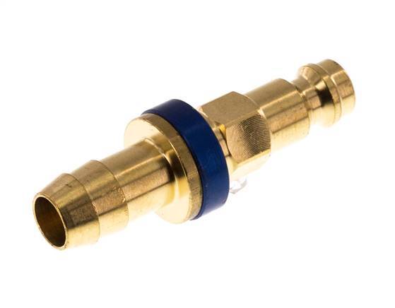 Brass DN 5 Blue-Coded Air Coupling Plug 9 mm Hose Pillar