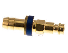 Brass DN 5 Blue-Coded Air Coupling Plug 9 mm Hose Pillar