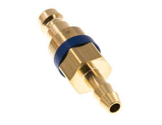 Brass DN 5 Blue Air Coupling Plug 6 mm Hose Pillar