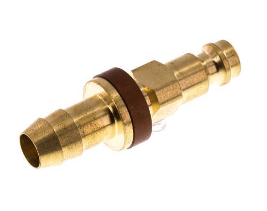 Brass DN 5 Brown-Coded Air Coupling Plug 9 mm Hose Pillar