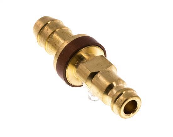 Brass DN 5 Brown-Coded Air Coupling Plug 9 mm Hose Pillar