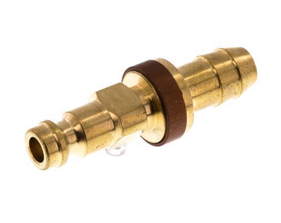 Brass DN 5 Brown-Coded Air Coupling Plug 9 mm Hose Pillar