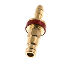 Brass DN 5 Red-Coded Air Coupling Plug 6 mm Hose Pillar