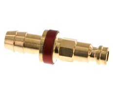 Brass DN 5 Red-Coded Air Coupling Plug 9 mm Hose Pillar