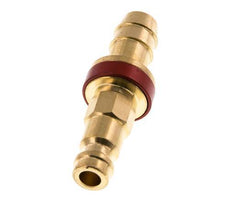 Brass DN 5 Red-Coded Air Coupling Plug 9 mm Hose Pillar