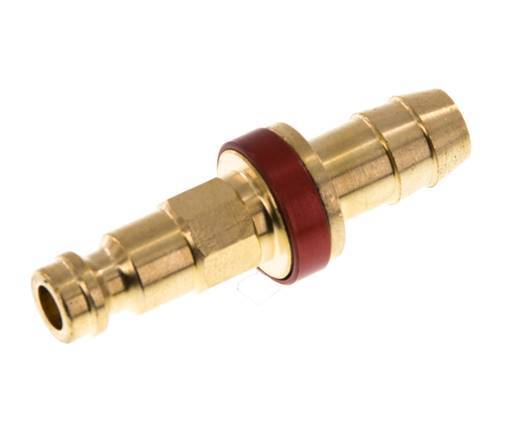 Brass DN 5 Red-Coded Air Coupling Plug 9 mm Hose Pillar