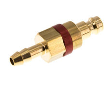 Brass DN 5 Red Air Coupling Plug 6 mm Hose Pillar