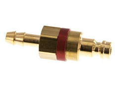 Brass DN 5 Red Air Coupling Plug 6 mm Hose Pillar