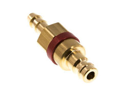 Brass DN 5 Red Air Coupling Plug 6 mm Hose Pillar