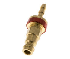 Brass DN 5 Red-Coded Air Coupling Plug 4 mm Hose Pillar