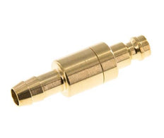 Brass DN 5 Air Coupling Plug 8 mm Hose Pillar Double Shut-Off