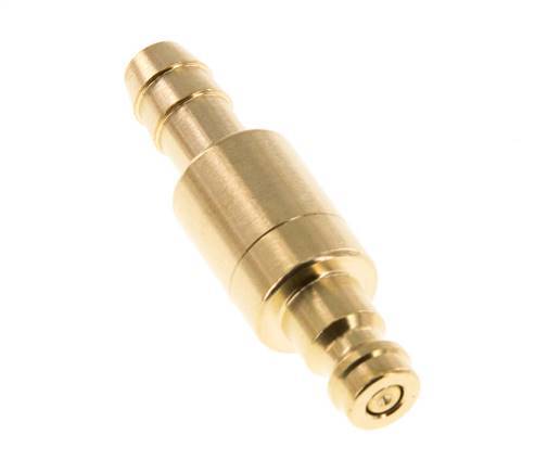 Brass DN 5 Air Coupling Plug 8 mm Hose Pillar Double Shut-Off